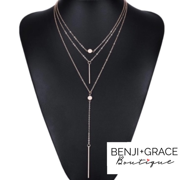 Dainty Layered Gold Choker Necklace - Picture 2 of 3